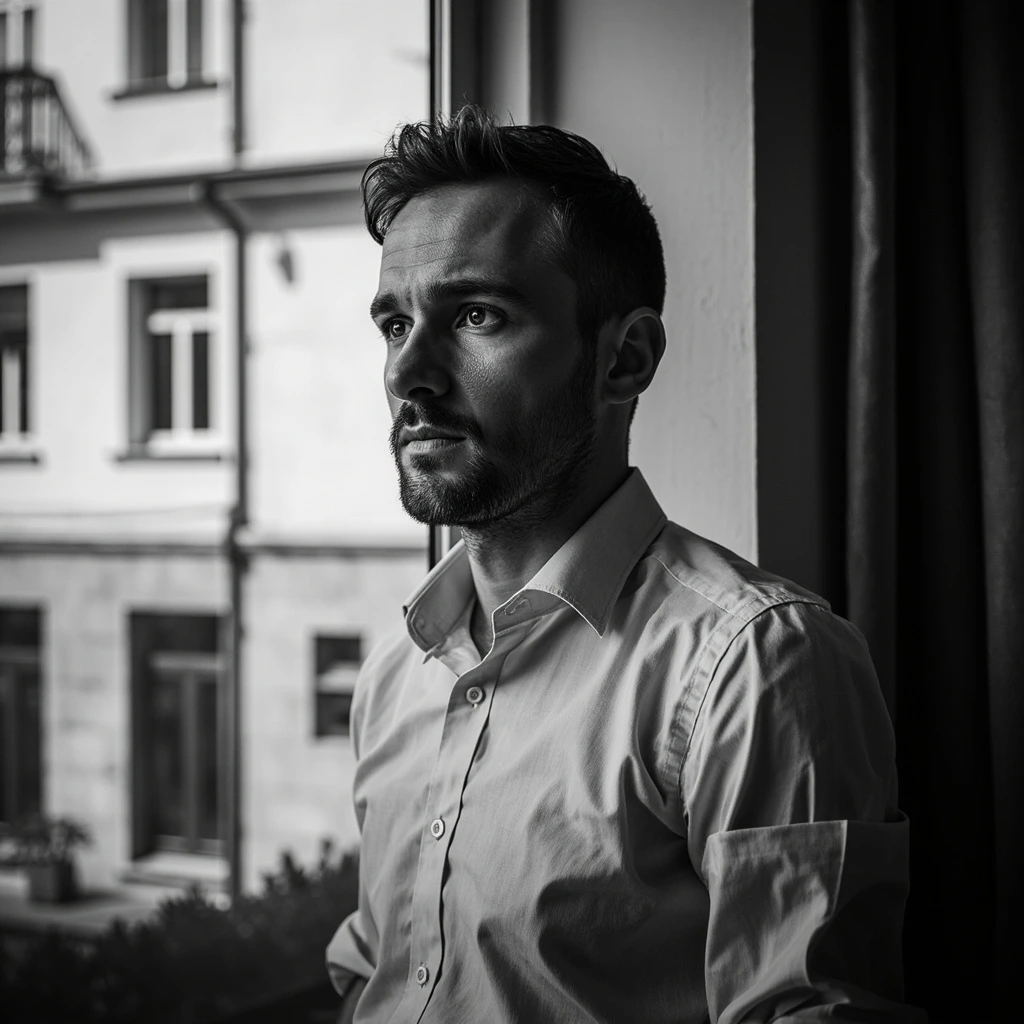 Portret Jakuba Sikory, księgowego w biurze rachunkowym Prokop w Rybniku